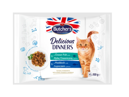 Butcher s Cat Delicious Dinners Salmon & Trout 4x100g Discount