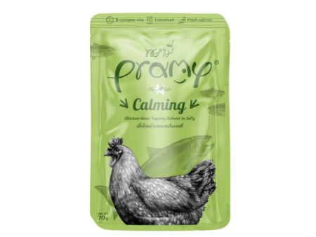 Pramy Cat Calming Chicken and Salmon in Jelly 70g on Sale