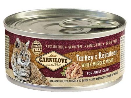 Carnilove Cat Turkey & Reindeer 100g Tin Online Hot Sale