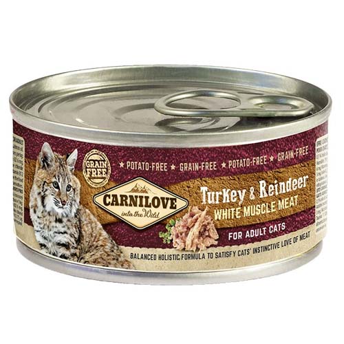 Carnilove Cat Turkey & Reindeer 100g Tin Online Hot Sale