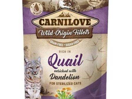 Carnilove Cat Sterilised Quail with Dandelion in Gravy 85g Pouch Online