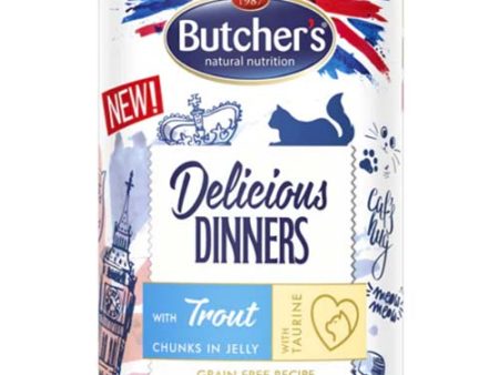 Butcher s Cat Delicious Diner Trout Chunks in Jelly 400g Hot on Sale